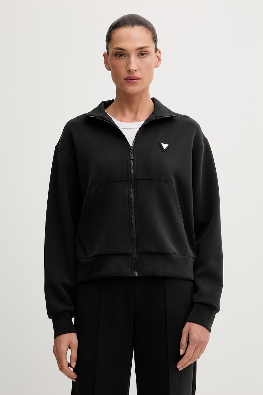 Guess Hanorac cu fermoar de damă din modal OLYMPE