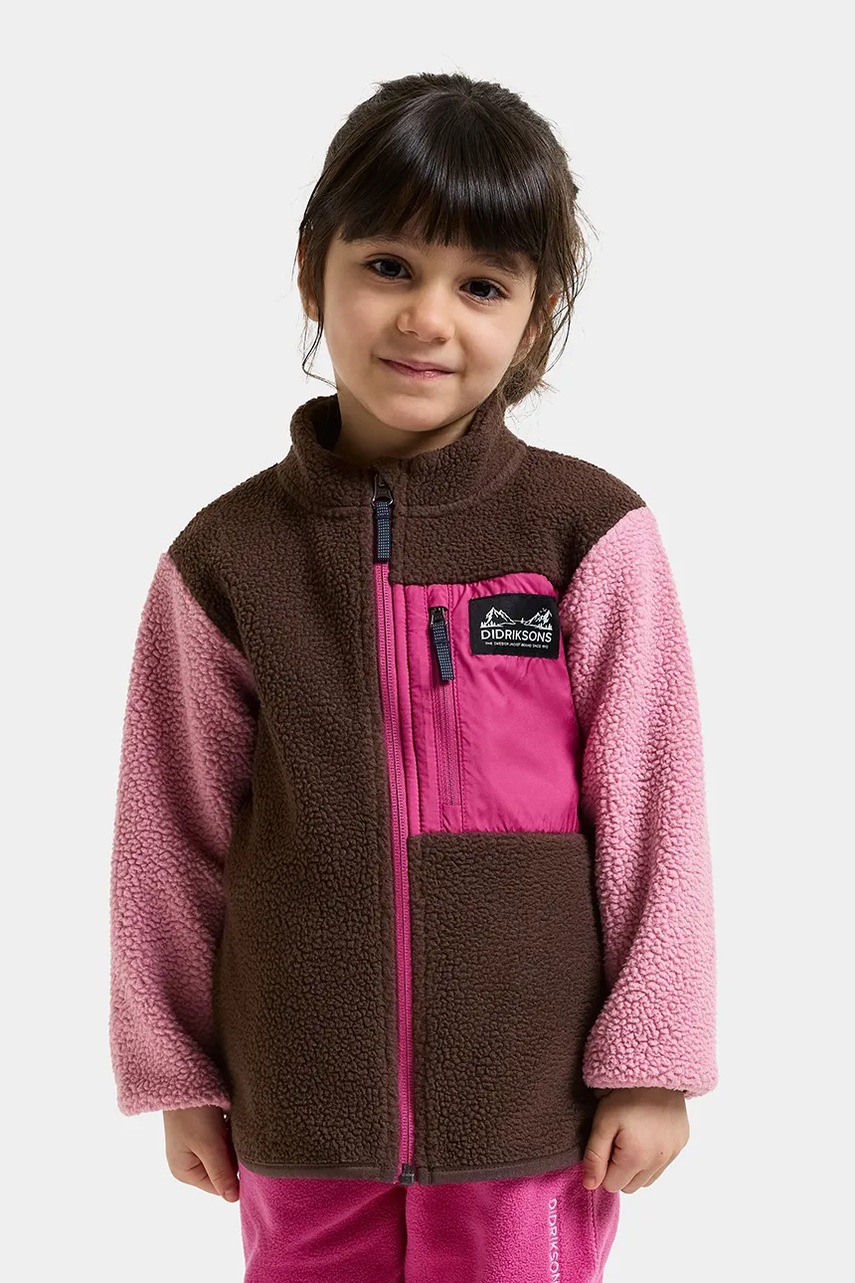 Didriksons dukserica na zakopčavanje za djecu s flisom ANTEN KIDS FULLZIP 2