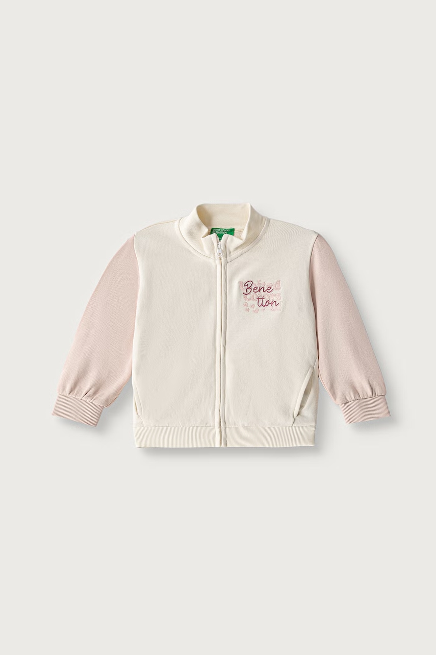 United Colors of Benetton  mikina na zips detská bavlnená