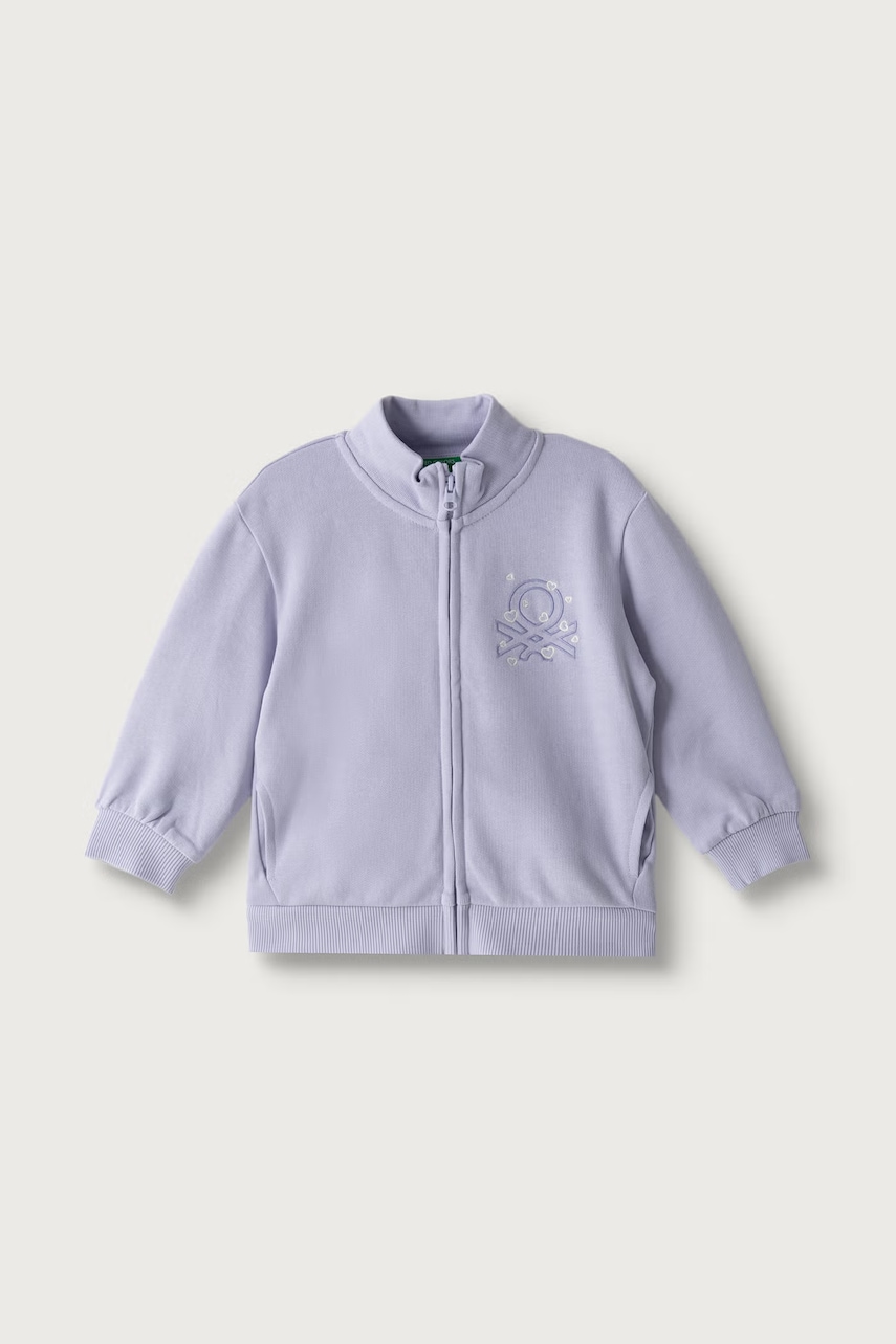 United Colors of Benetton  mikina na zips detská bavlnená