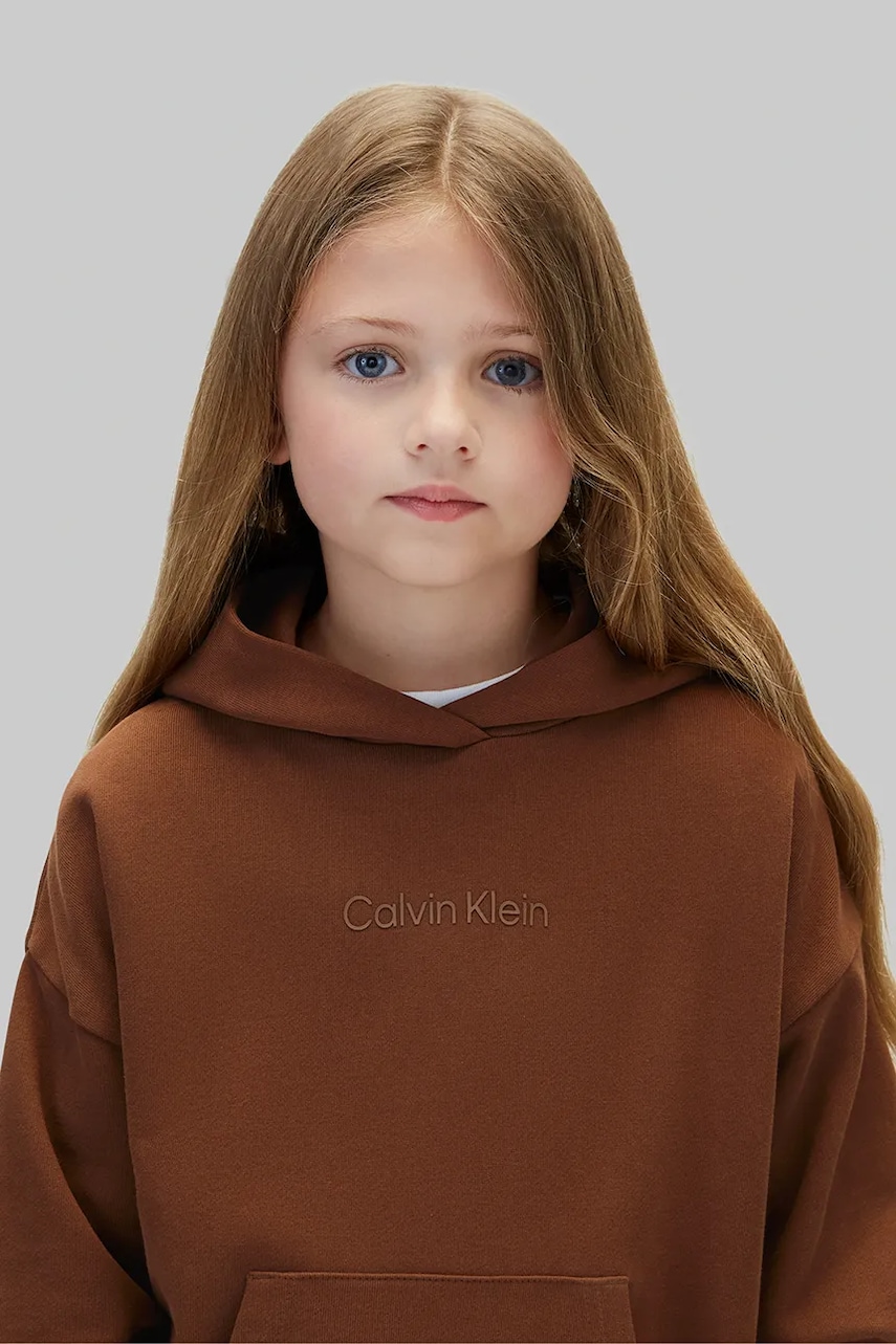 Calvin Klein Jeans  mikina s kapucňou detská bavlnená