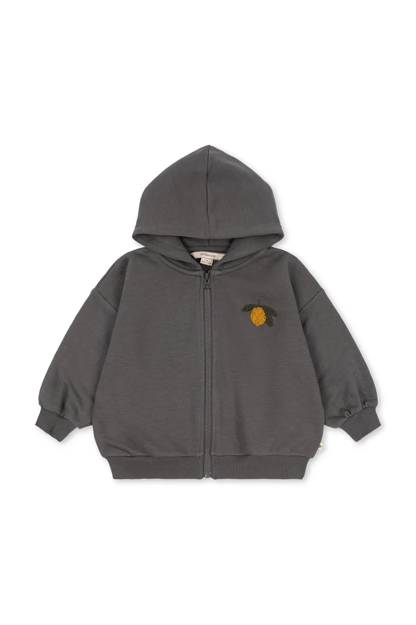 Konges Sløjd  hanorac cu fermoar și glugă pentru copii cu bumbac LOU SWEAT ZIP HOOD GOTS