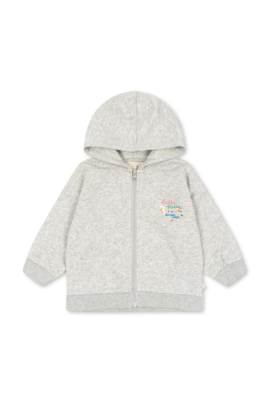 Konges Sløjd mikina na zips s kapucňou detská s bavlnou LOU SEQUIN SWEAT ZIP HOOD GOTS