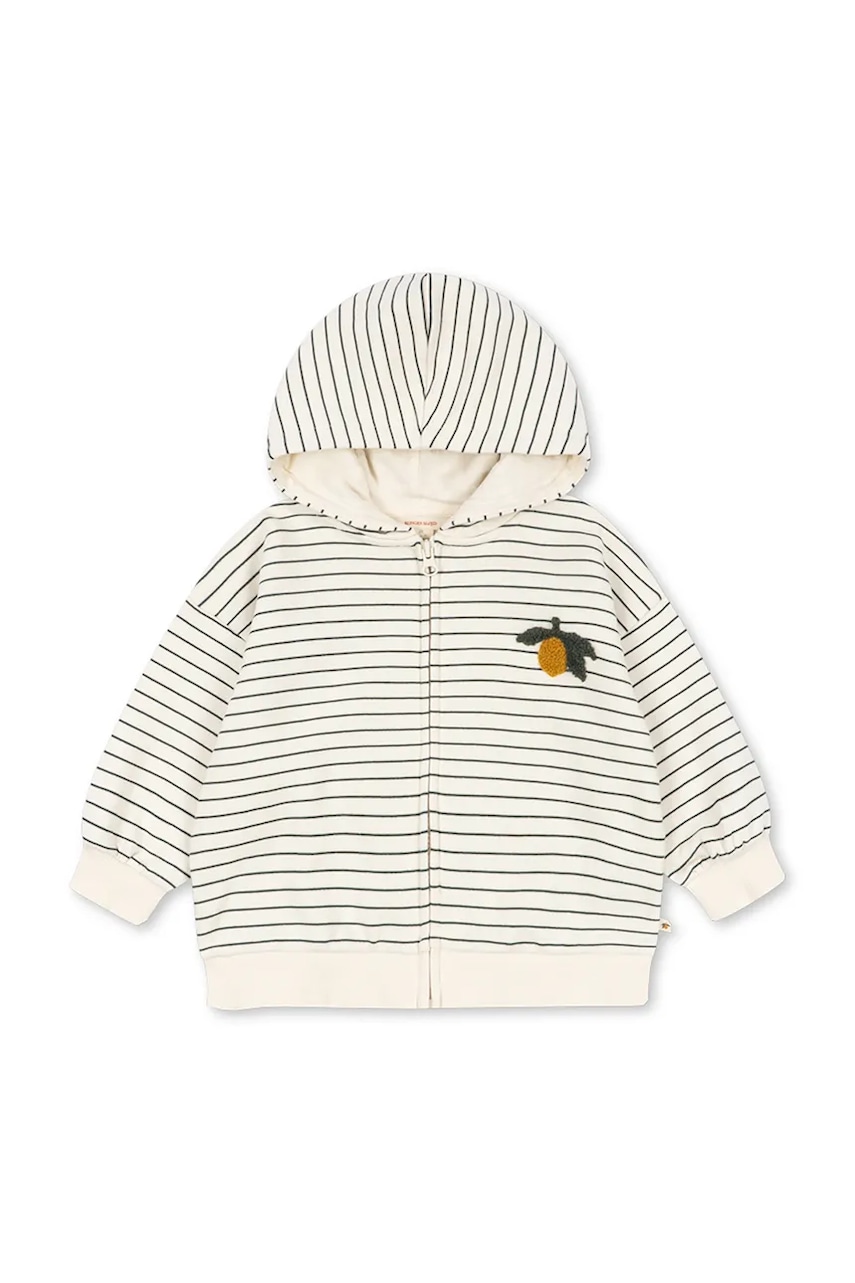 Konges Sløjd mikina na zips s kapucňou detská s bavlnou AMIO SWEAT ZIP HOOD OCS