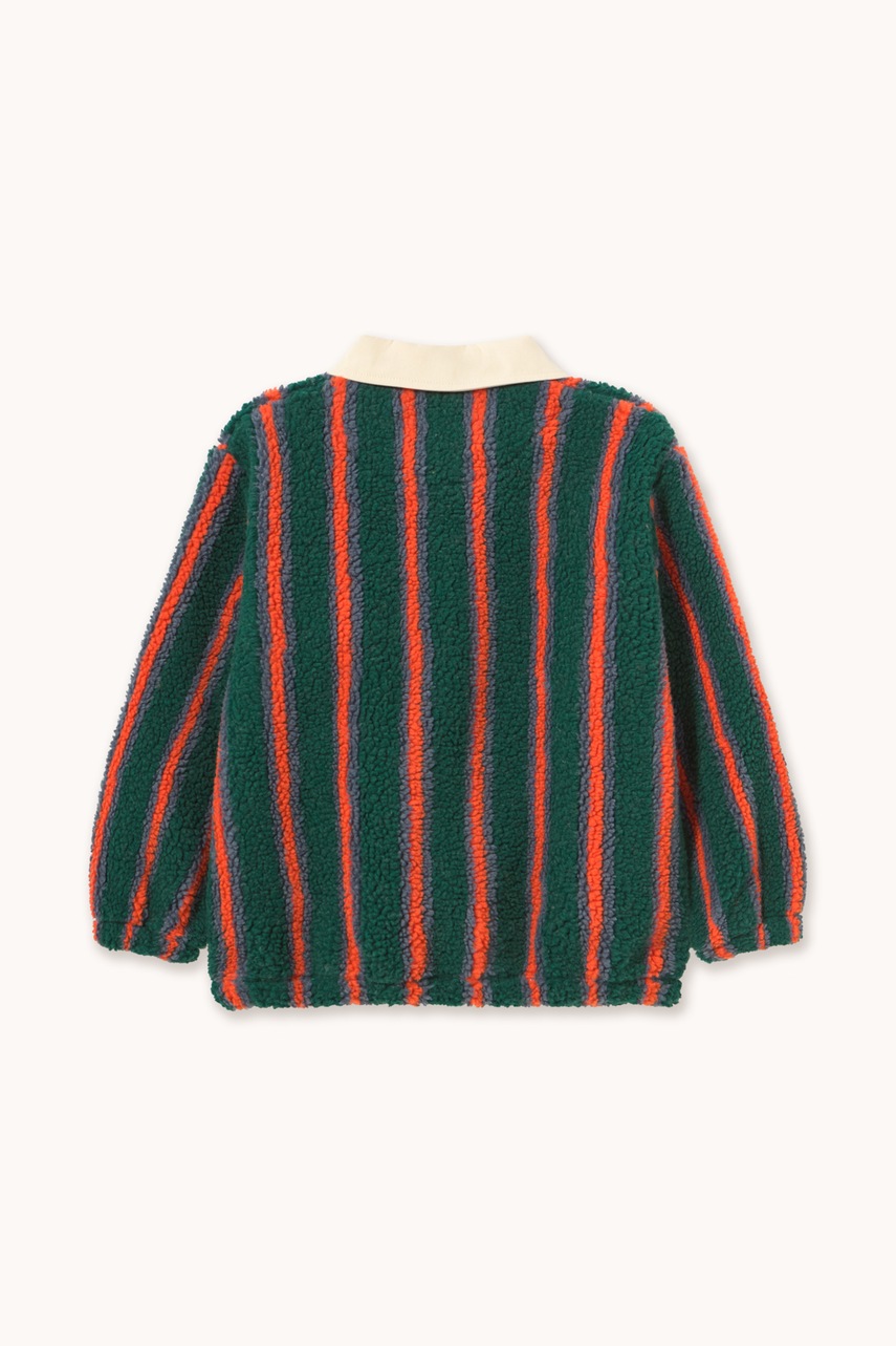 Tinycottons  суичър за деца MULTICOLOR STRIPES SHERPA COLLAR SHERPA COLLAR SWEATSHIRT
