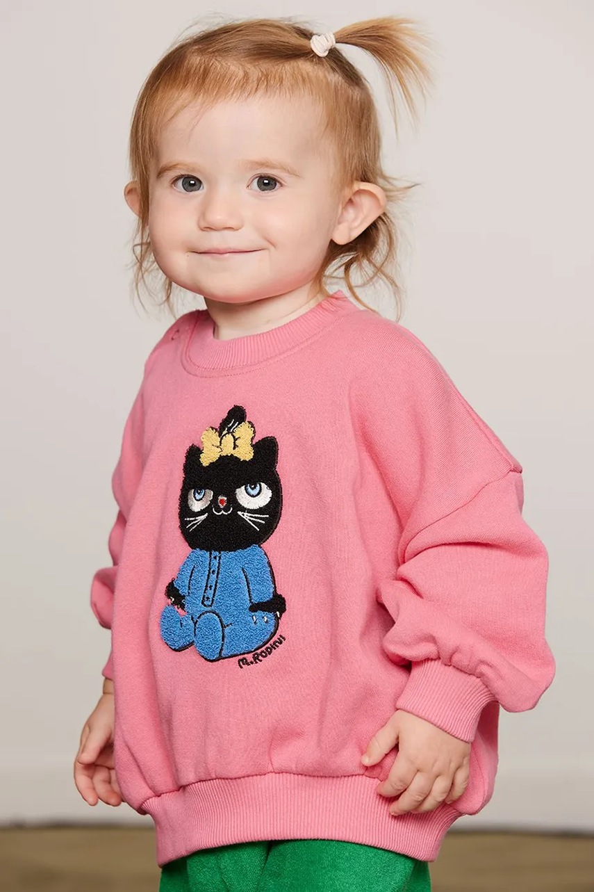 Mini Rodini hanorac pentru copii, din bumbac Cat