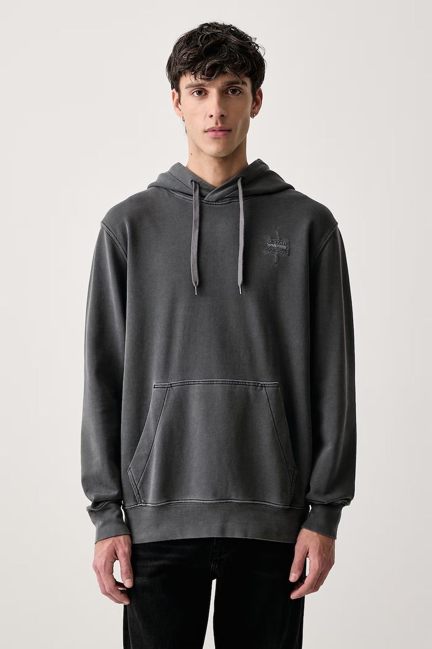 G-Star dukserica za muškarce od pamuka Logo overdyed hooded
