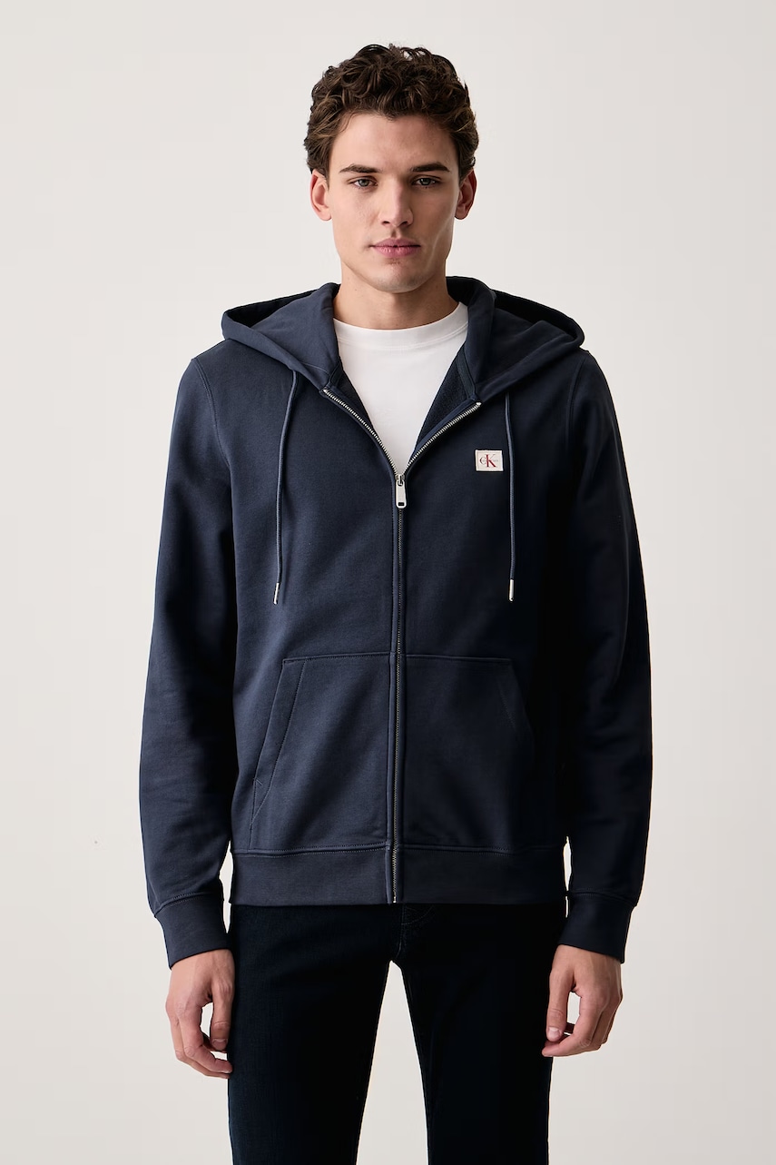 Calvin Klein Jeans  hanorac cu fermoar pentru bărbați cu bumbac