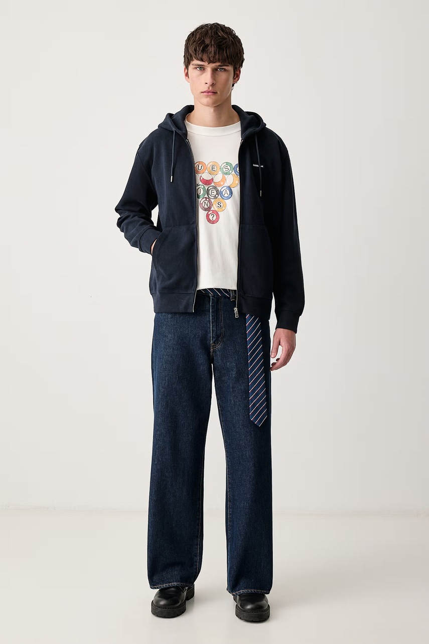 Guess Jeans  суичър с качулка мъжки с памук