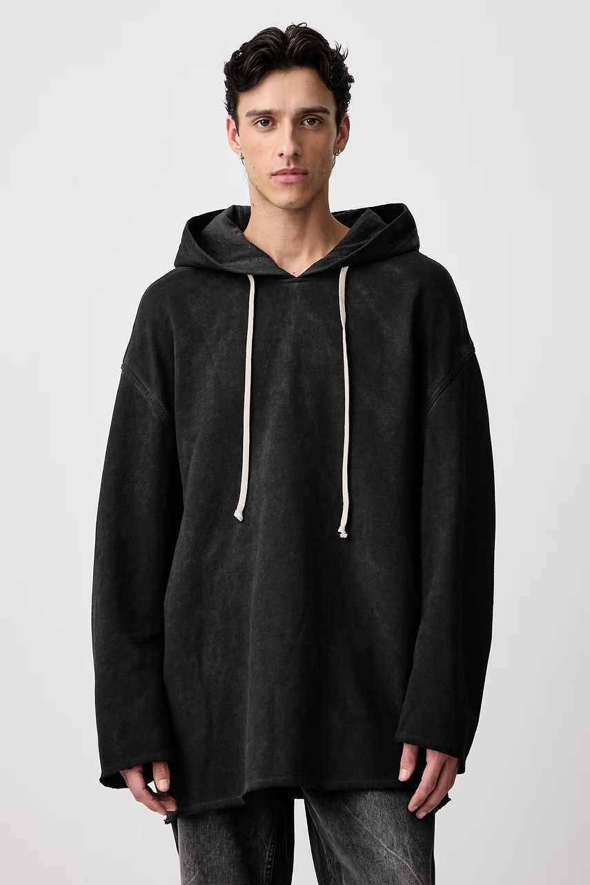 Rick Owens DRKSHDW  Peter hanorac cu glugă din bumbac pentru bărbați