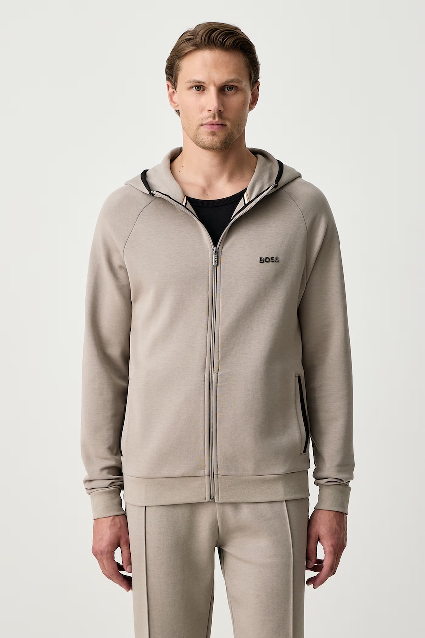 BOSS  mikina loungewear pánska s bavlnou Sense Hooded Jacket