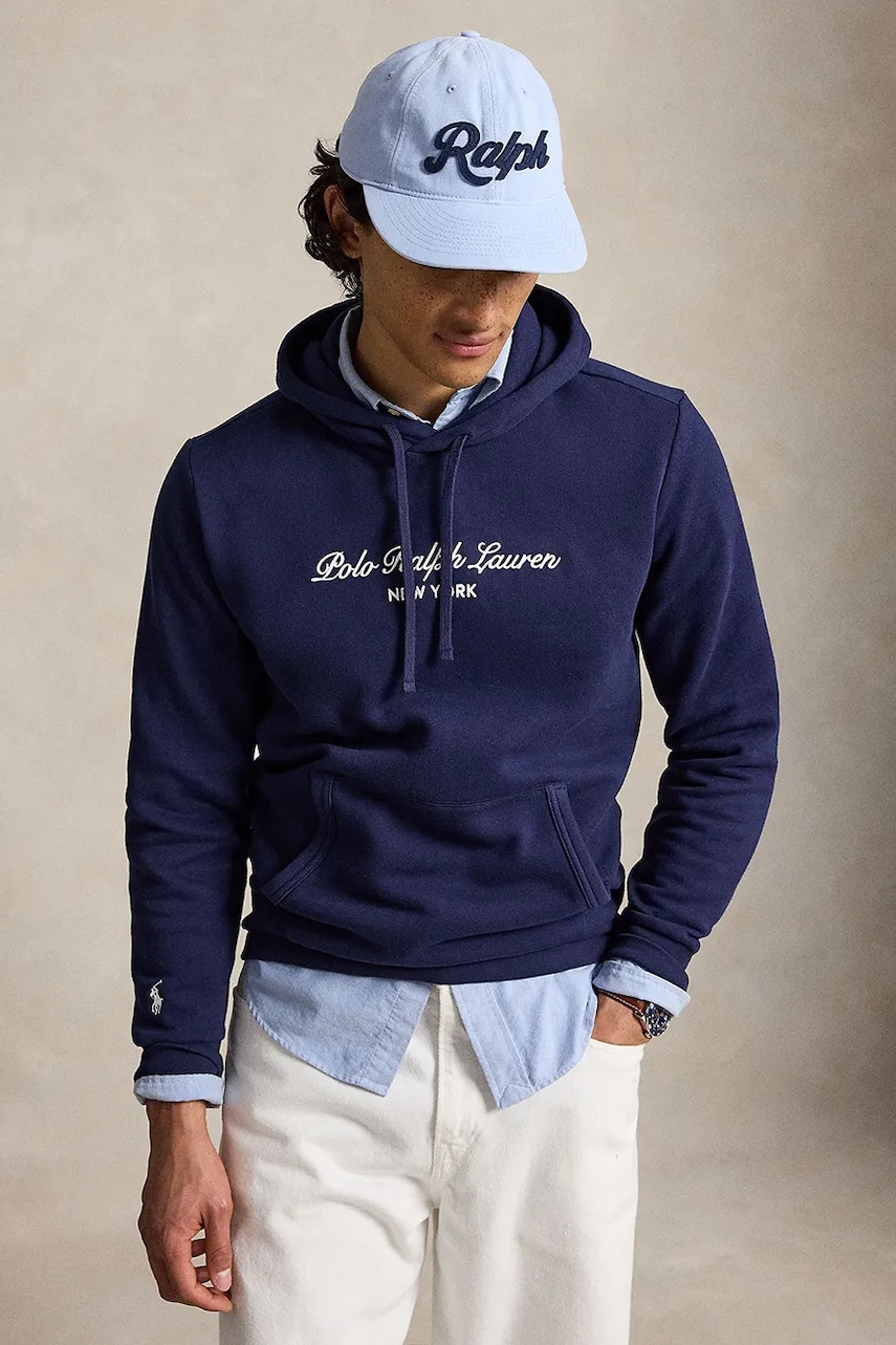 Polo Ralph Lauren hanorac cu glugă pentru bărbați cu bumbac