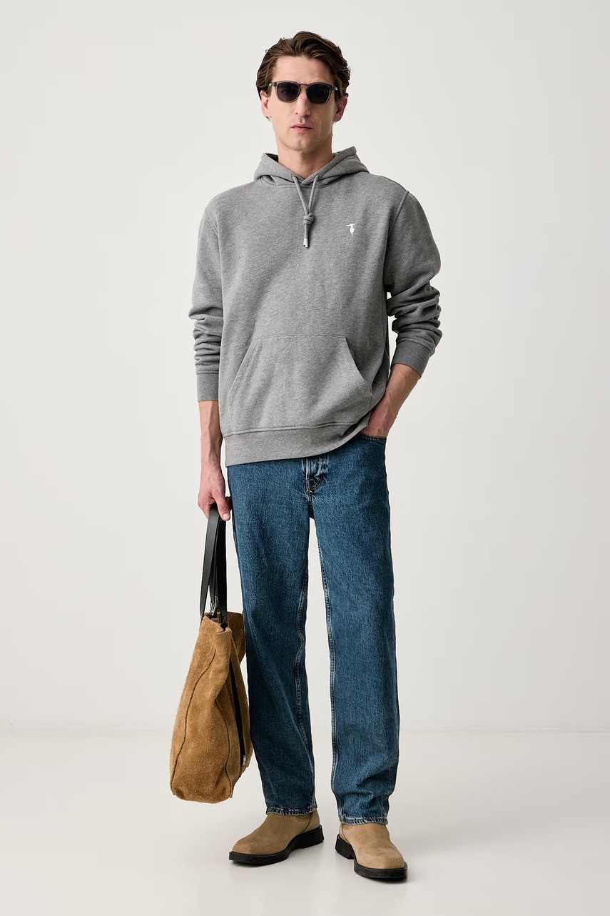 Trussardi  суичър с качулка мъжки от памук