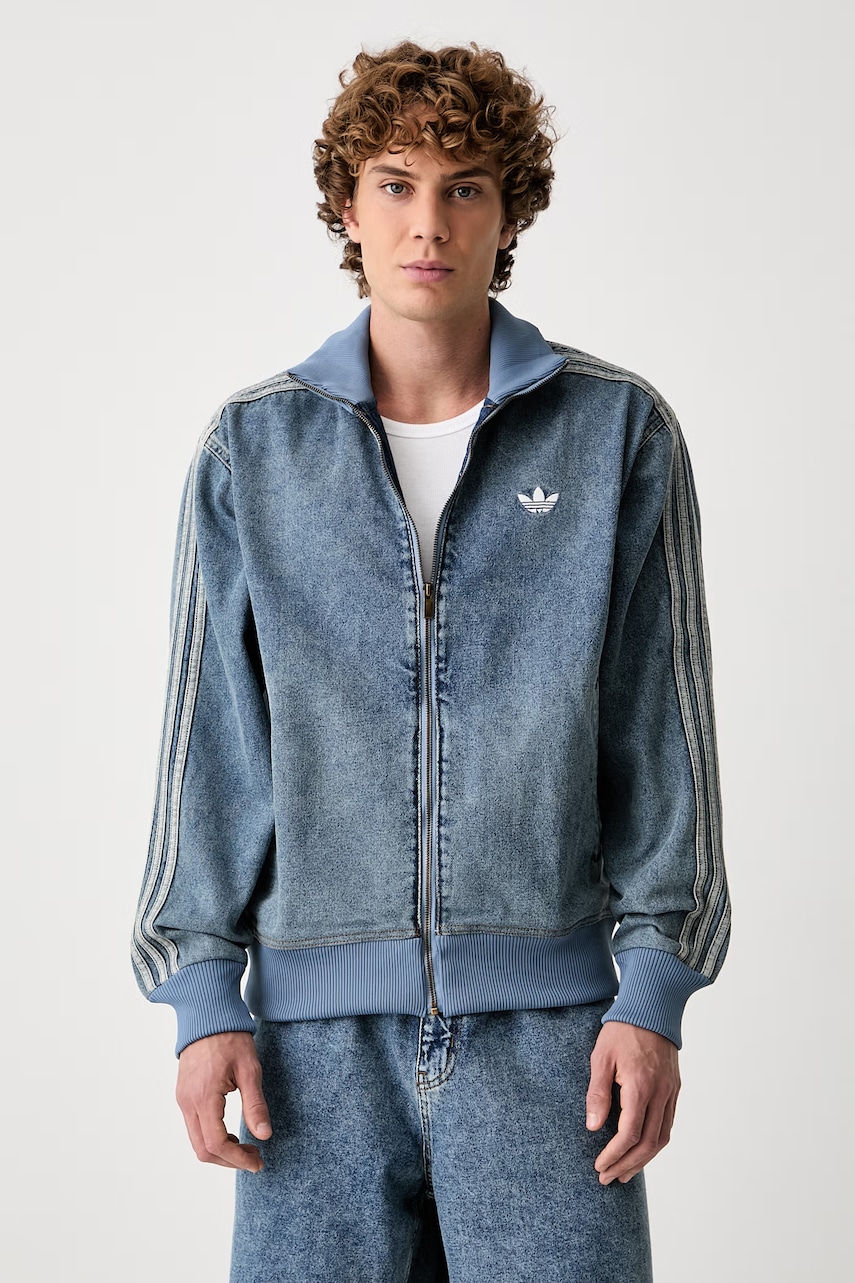adidas Originals bluza rozpinana męska jeansowa Firebird Adicolor Denim