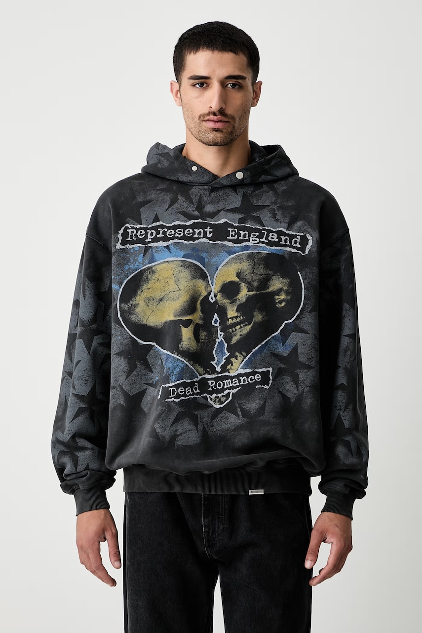 Represent bluza z kapturem bawełniana męska