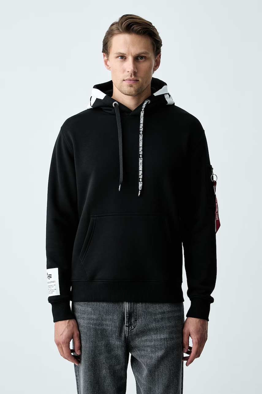 Alpha Industries hanorac cu glugă pentru bărbați cu bumbac