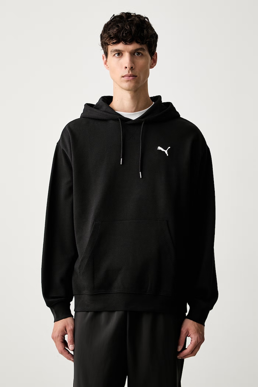 Puma bluza z kapturem męska z bawełną Essentials Elevated