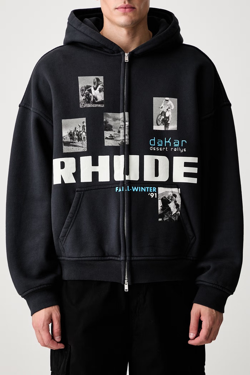 RHUDE bluza z kapturem bawełniana męska (zdjęcie 5)