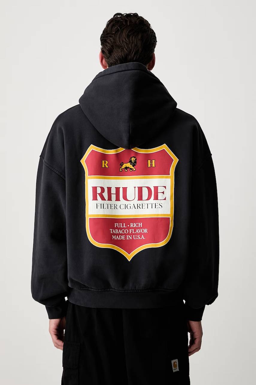 RHUDE hanorac cu glugă din bumbac pentru bărbați