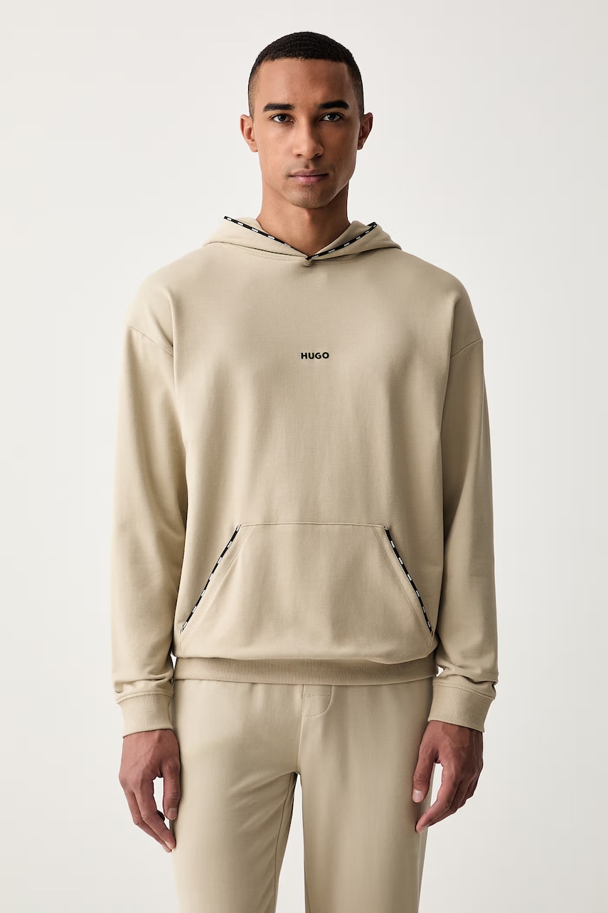 HUGO hanorac cu glugă pentru bărbați cu bumbac NOAH HOODIE