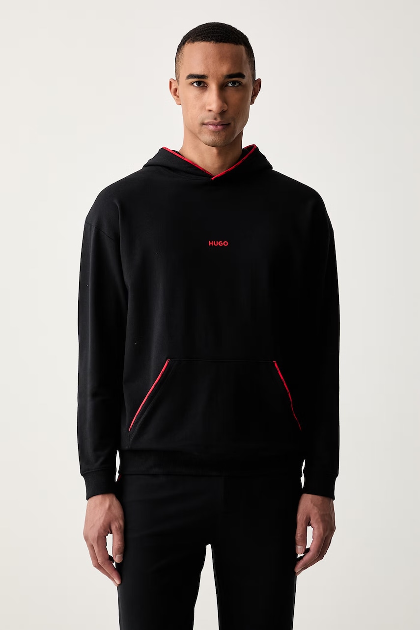 HUGO hanorac cu glugă pentru bărbați cu bumbac NOAH HOODIE