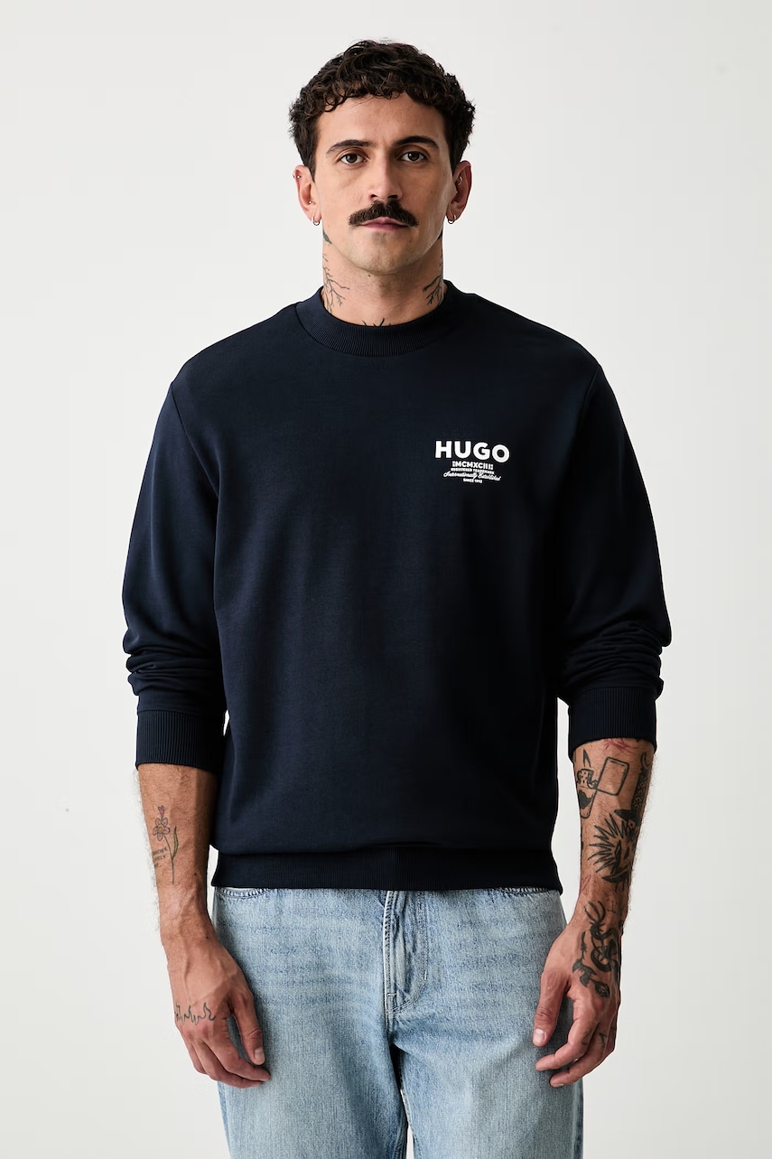 HUGO Blue bluza męska bawełniana Nespon