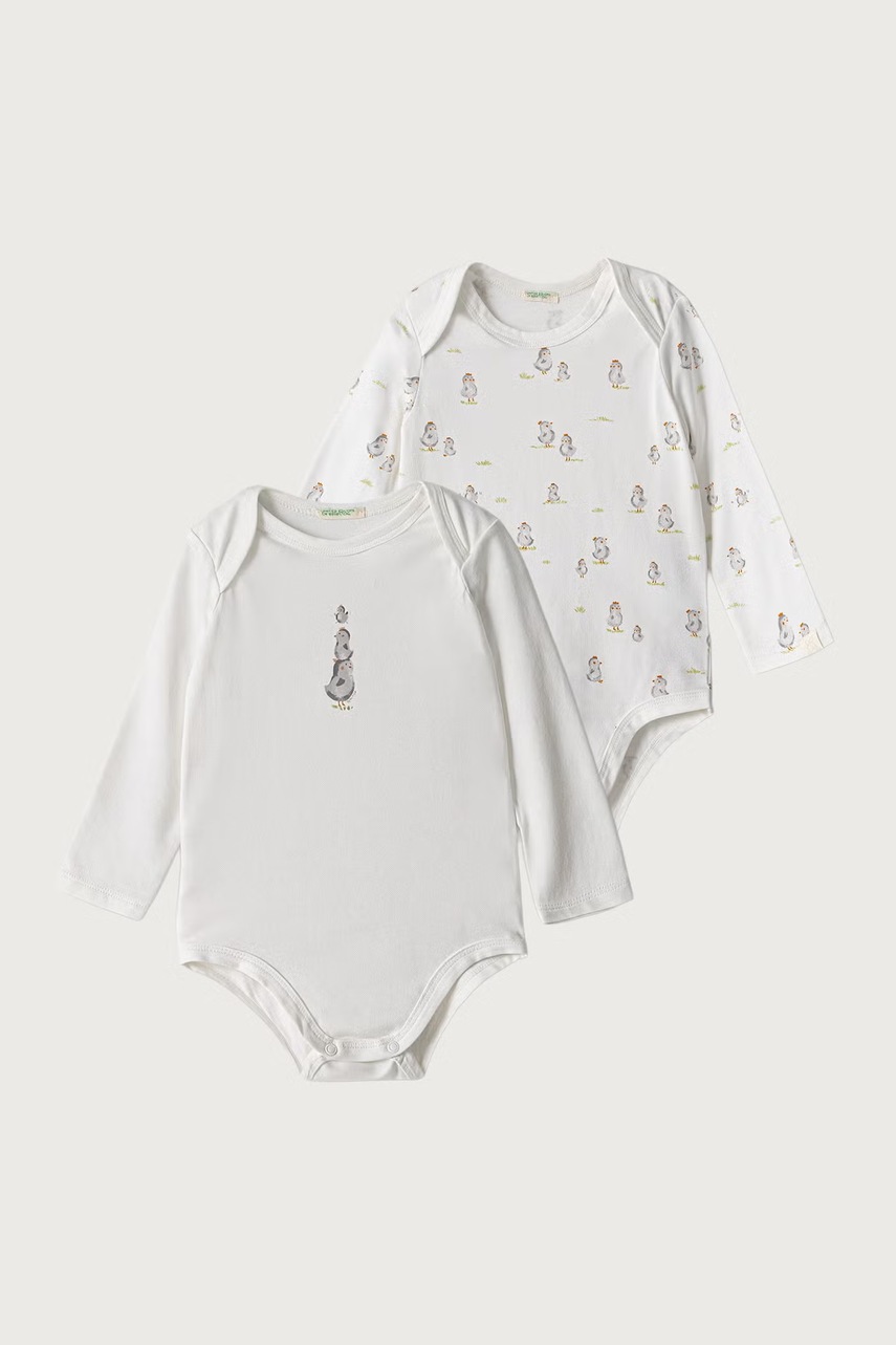 United Colors of Benetton  body za djecu od pamuka s elastanom 2-pack