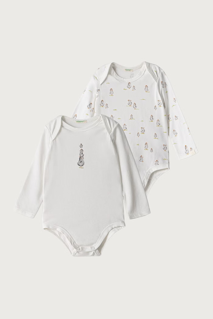 United Colors of Benetton body za djecu od pamuka s elastanom 2-pack