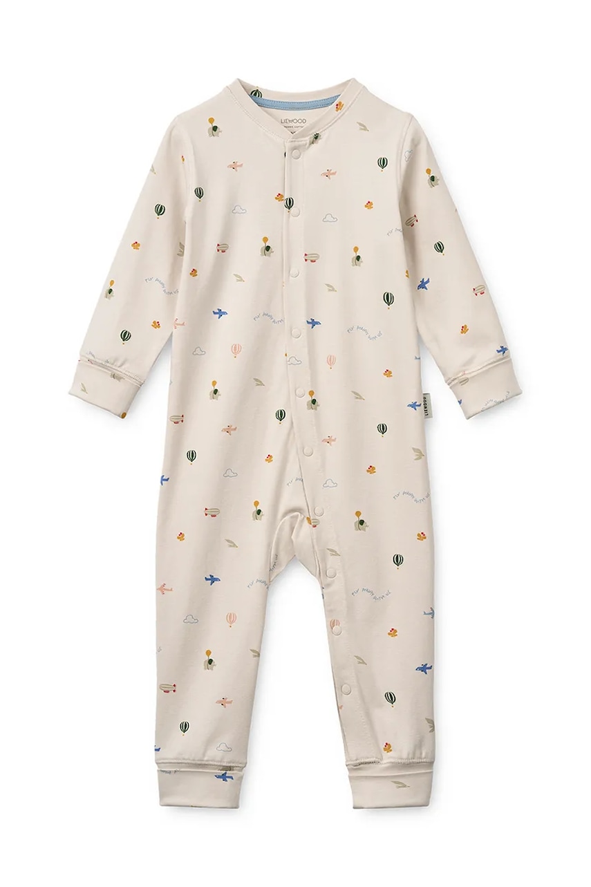 Liewood  overal detský bavlnený s elastanom Birk Grow Printed Pyjamas Jumpsuit