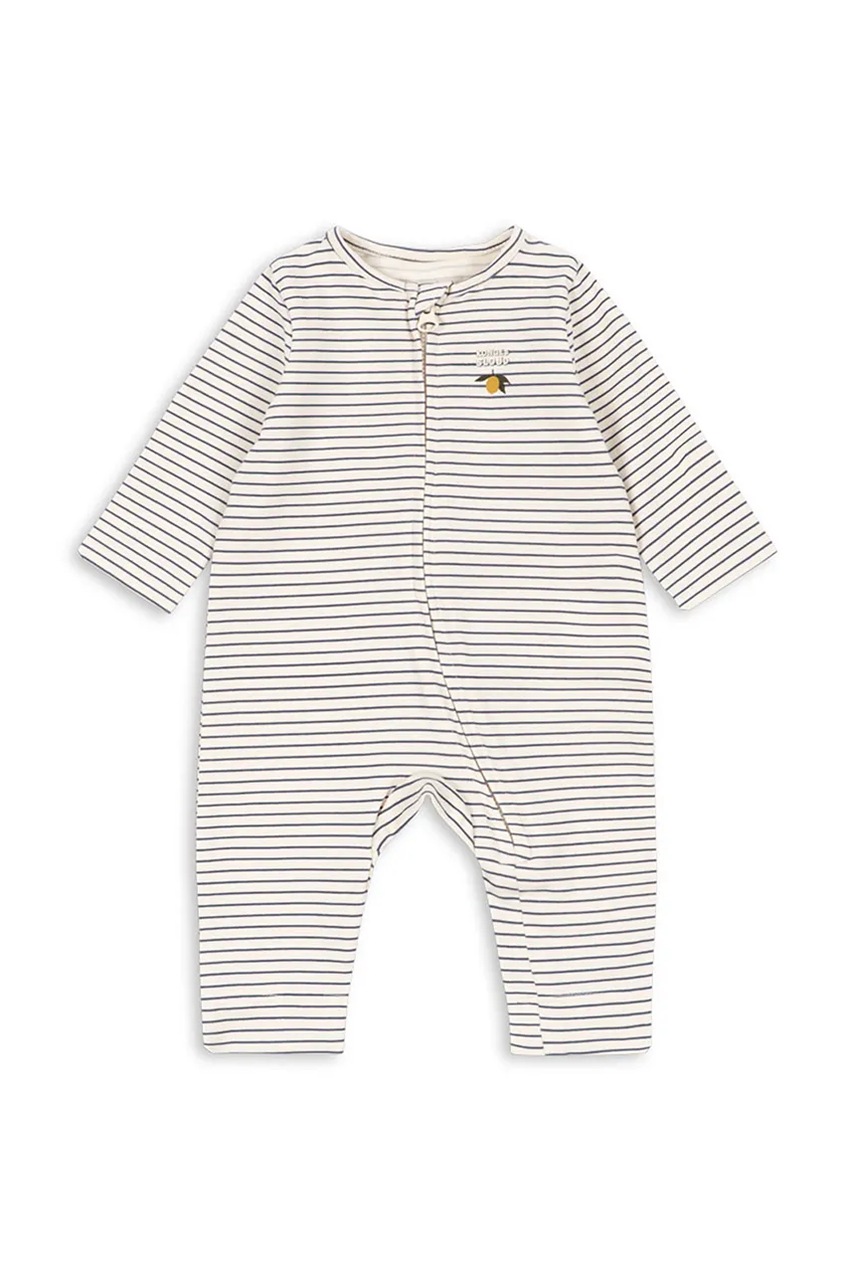 Konges Sløjd  overal detský bavlnený s elastanom BASIC ZIP ONESIE GOTS