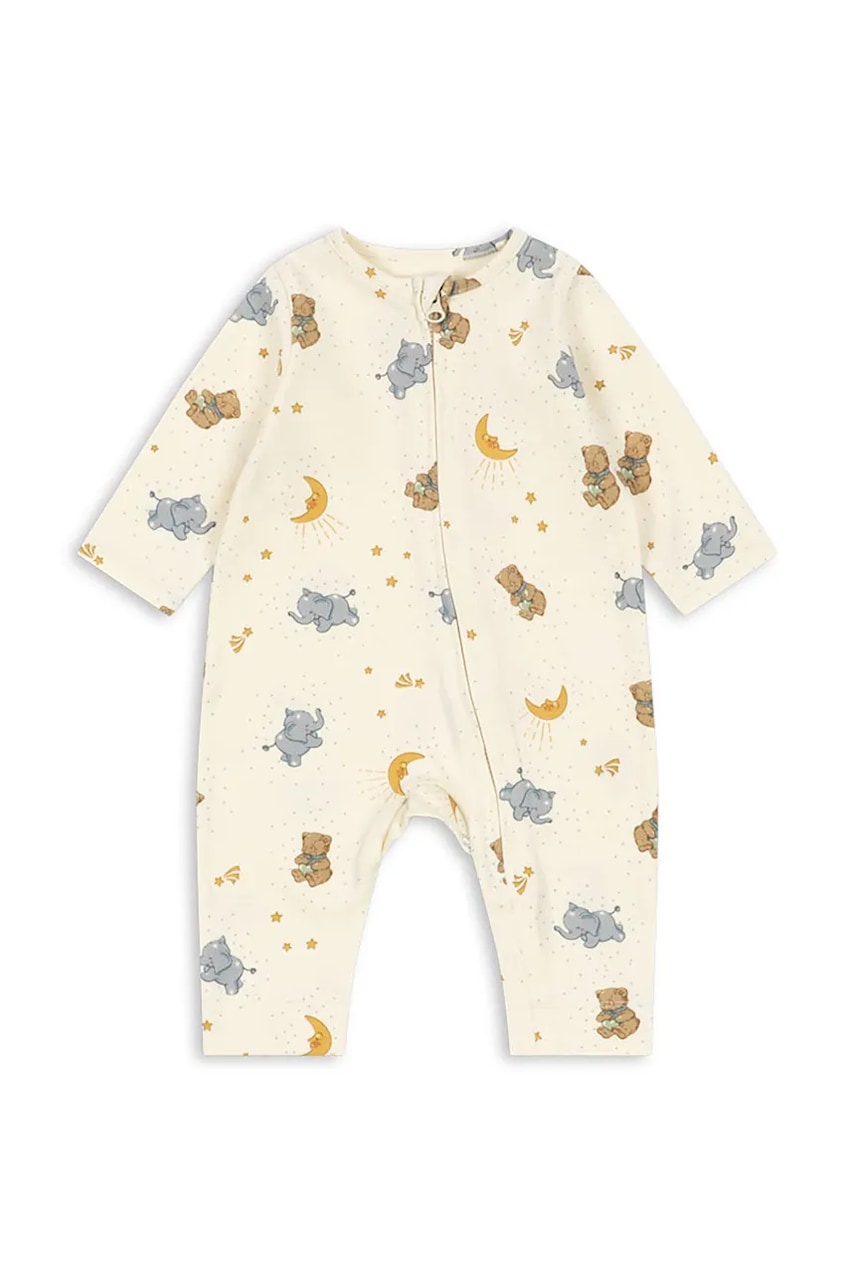Konges Sløjd overal detský bavlnený s elastanom BASIC ZIP ONESIE GOTS