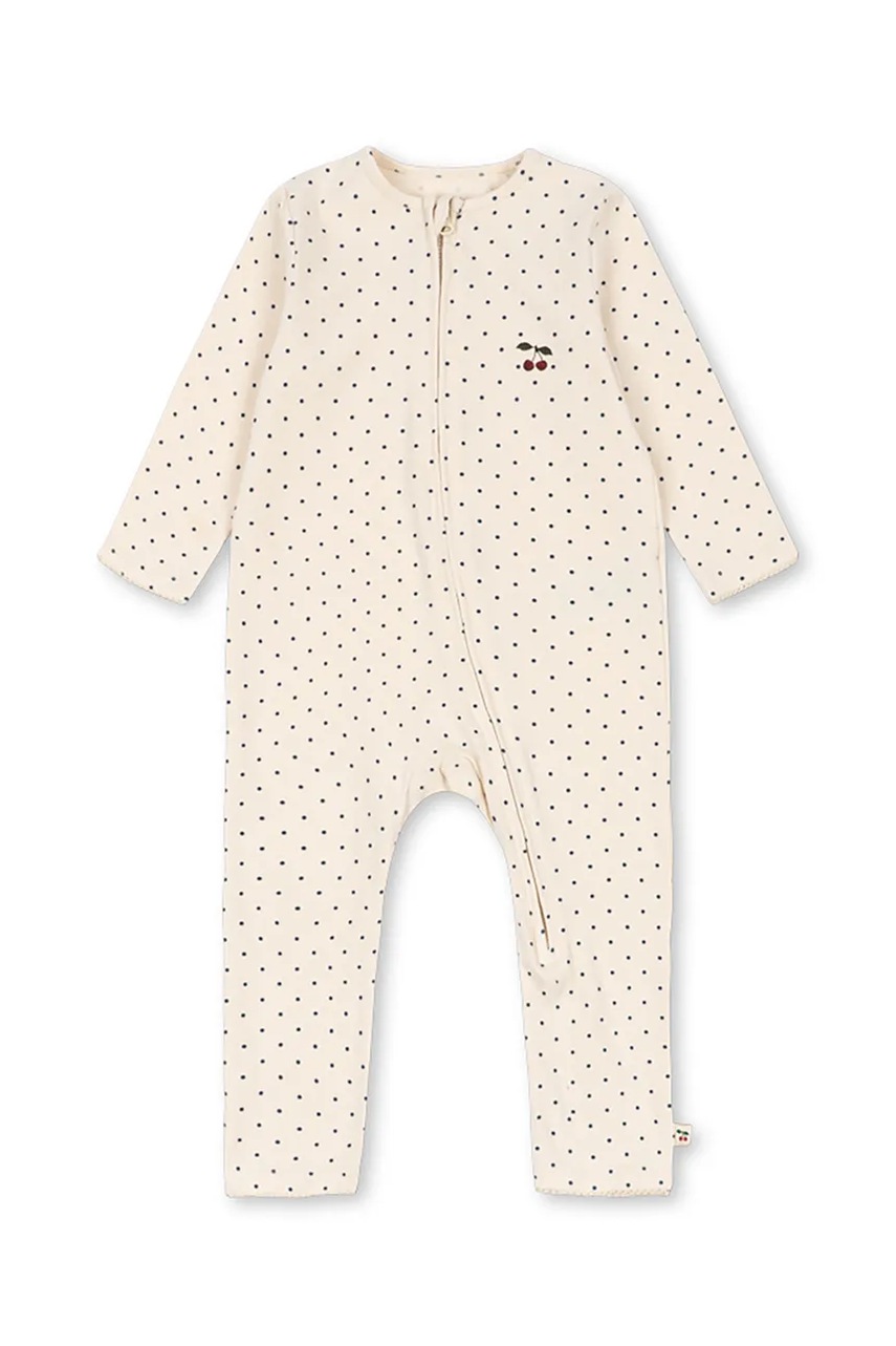 Konges Sløjd  overal detský bavlnený s elastanom BASIC ZIP ONESIE GOTS