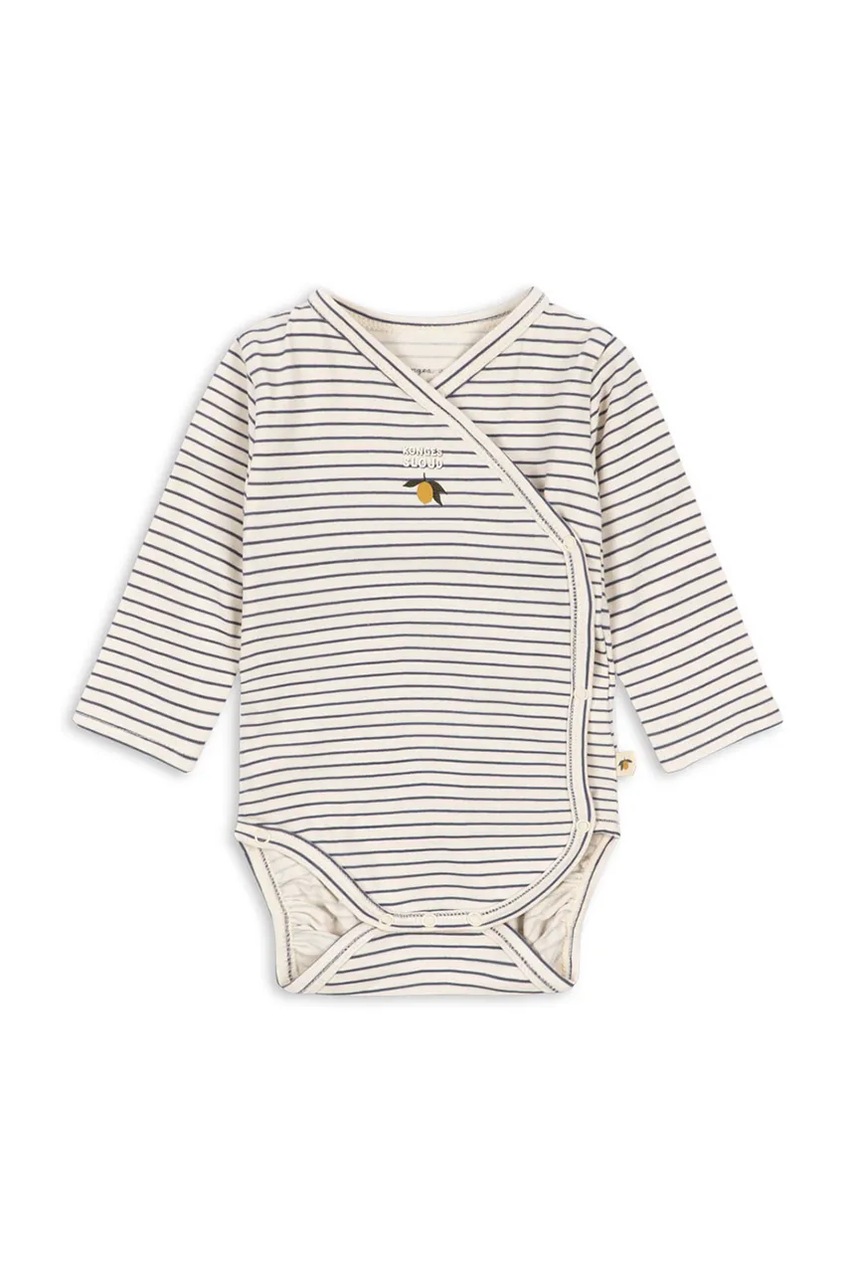 Konges Sløjd  body dojčenské bavlnené s elastanom BASIC LS NEWBORN BODY GOTS