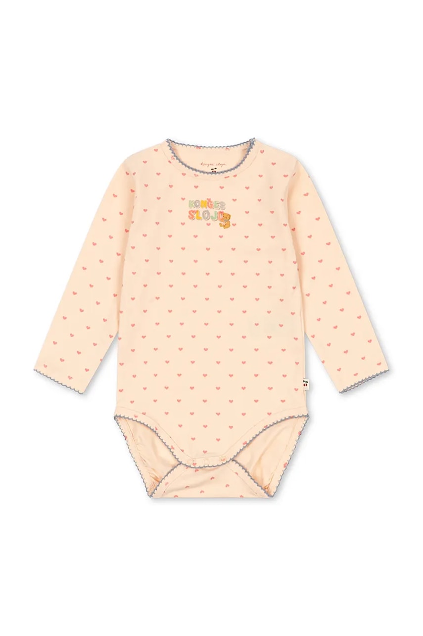 Konges Sløjd body dojčenské bavlnené s elastanom BASIC LS BODY GOTS