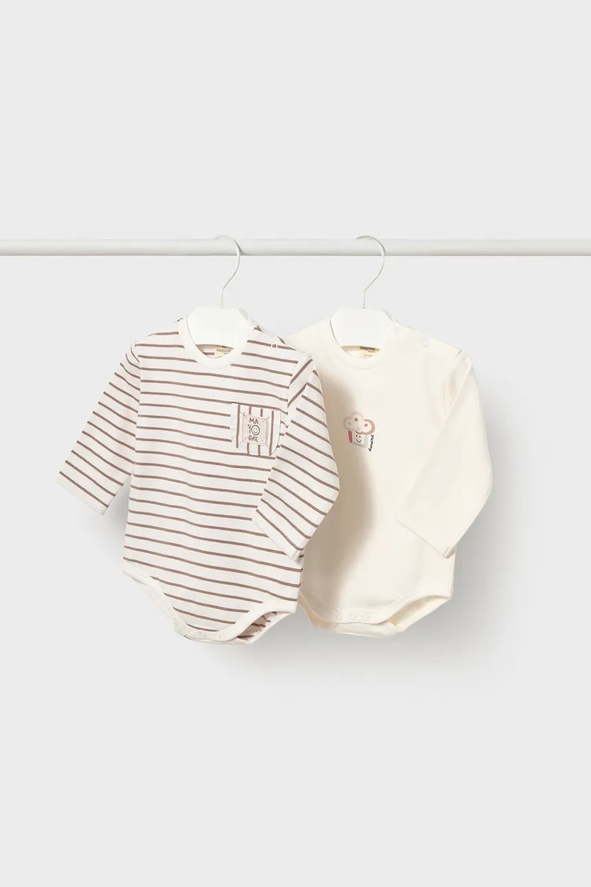 Mayoral Newborn body detské s bavlnou 2-pak