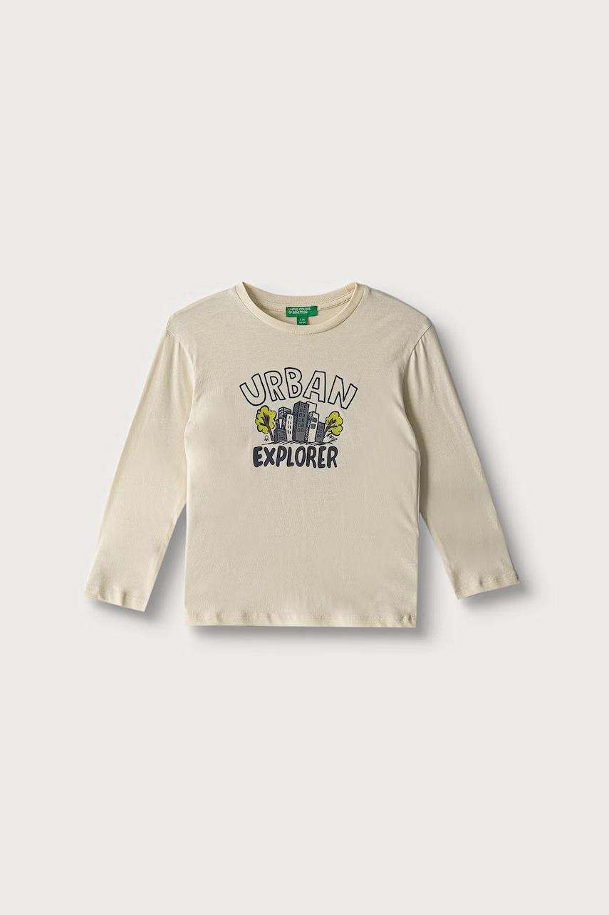 United Colors of Benetton  tričko s dlhým rukávom detské bavlnené