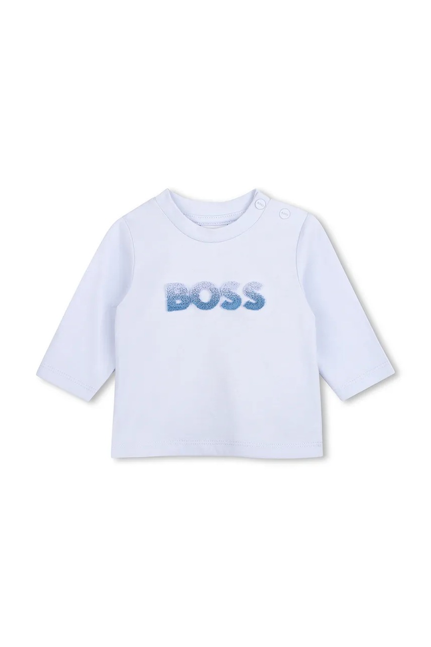 BOSS tričko s dlhým rukávom dojčenské bavlnené