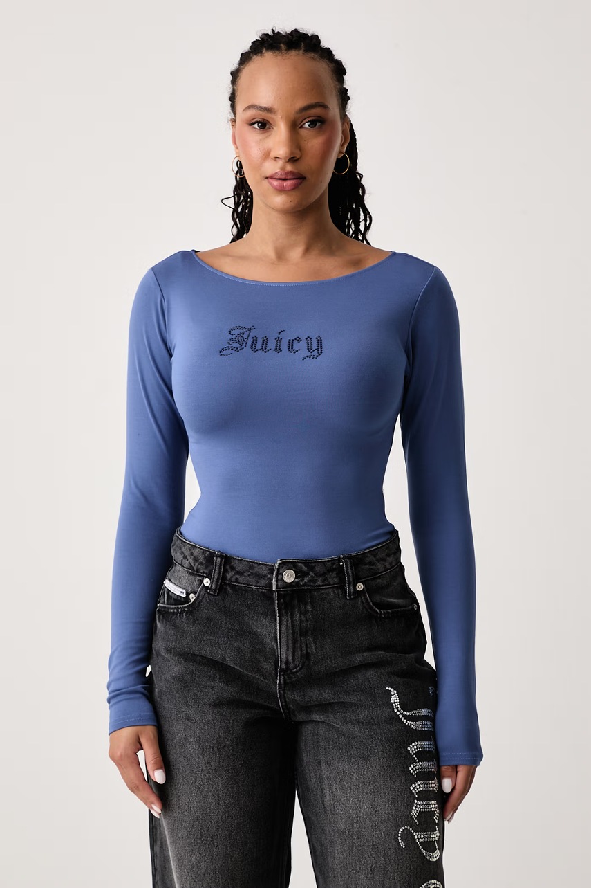 Juicy Couture μακρυμάνικο γυναικείο με μοντάλ MIA BOAT NECK