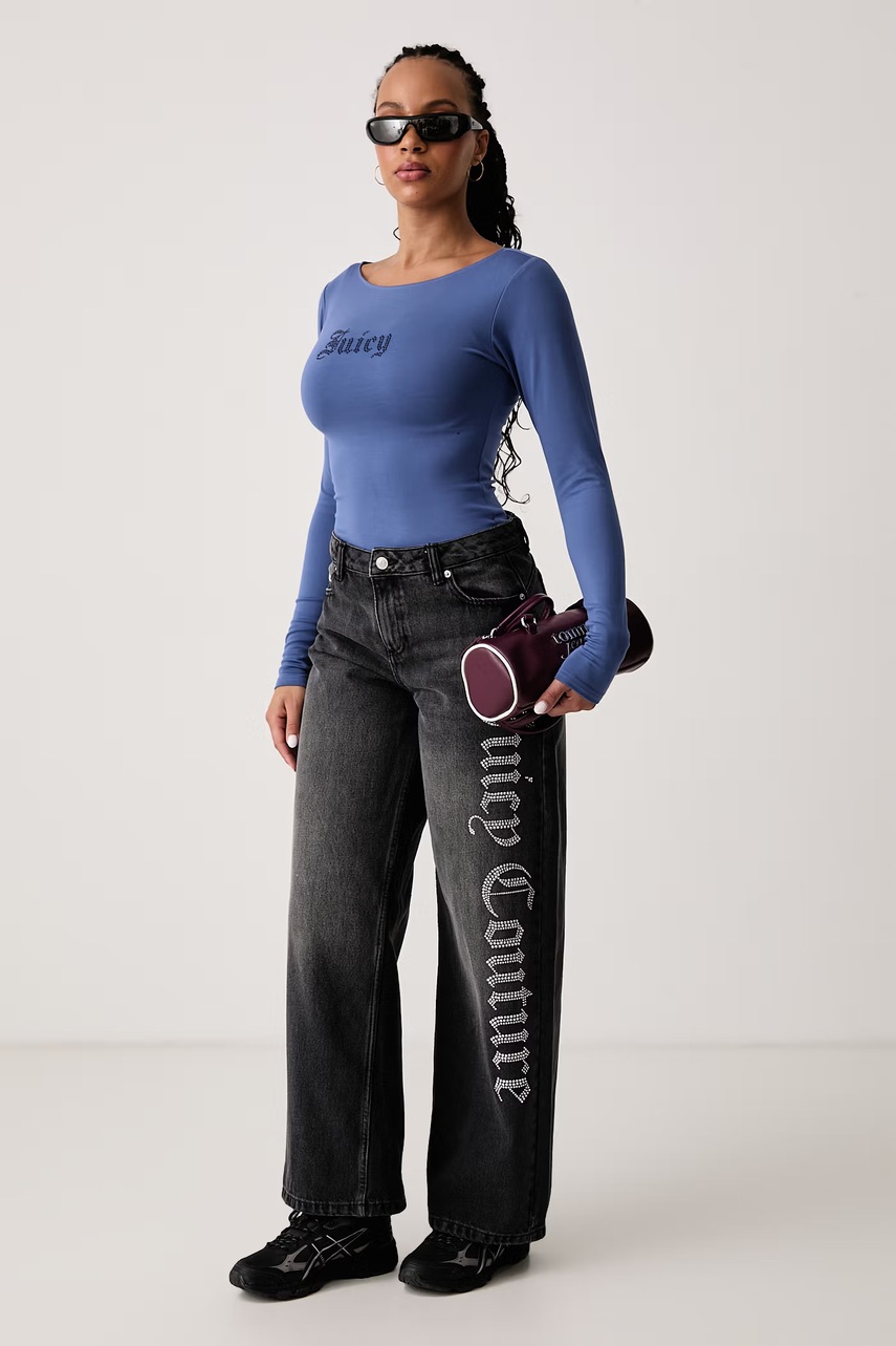 Juicy Couture μακρυμάνικο γυναικείο με μοντάλ MIA BOAT NECK