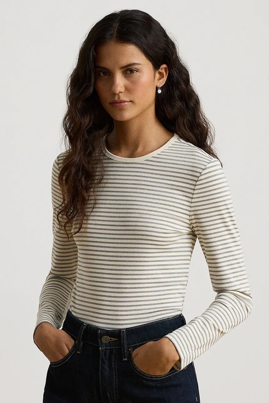 Lauren Ralph Lauren  tričko s dlhým rukávom dámske s bavlnou