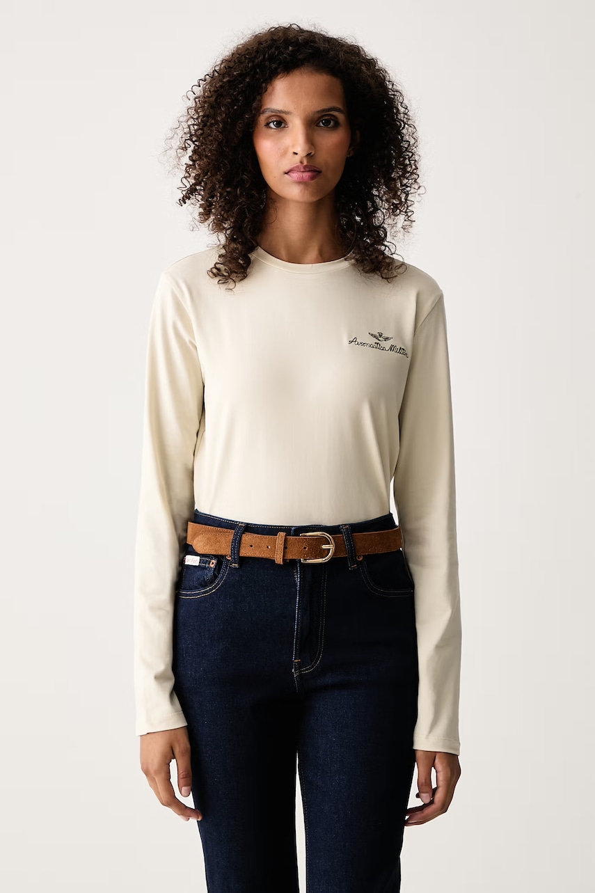 Aeronautica Militare  longsleeve pentru femei cu bumbac