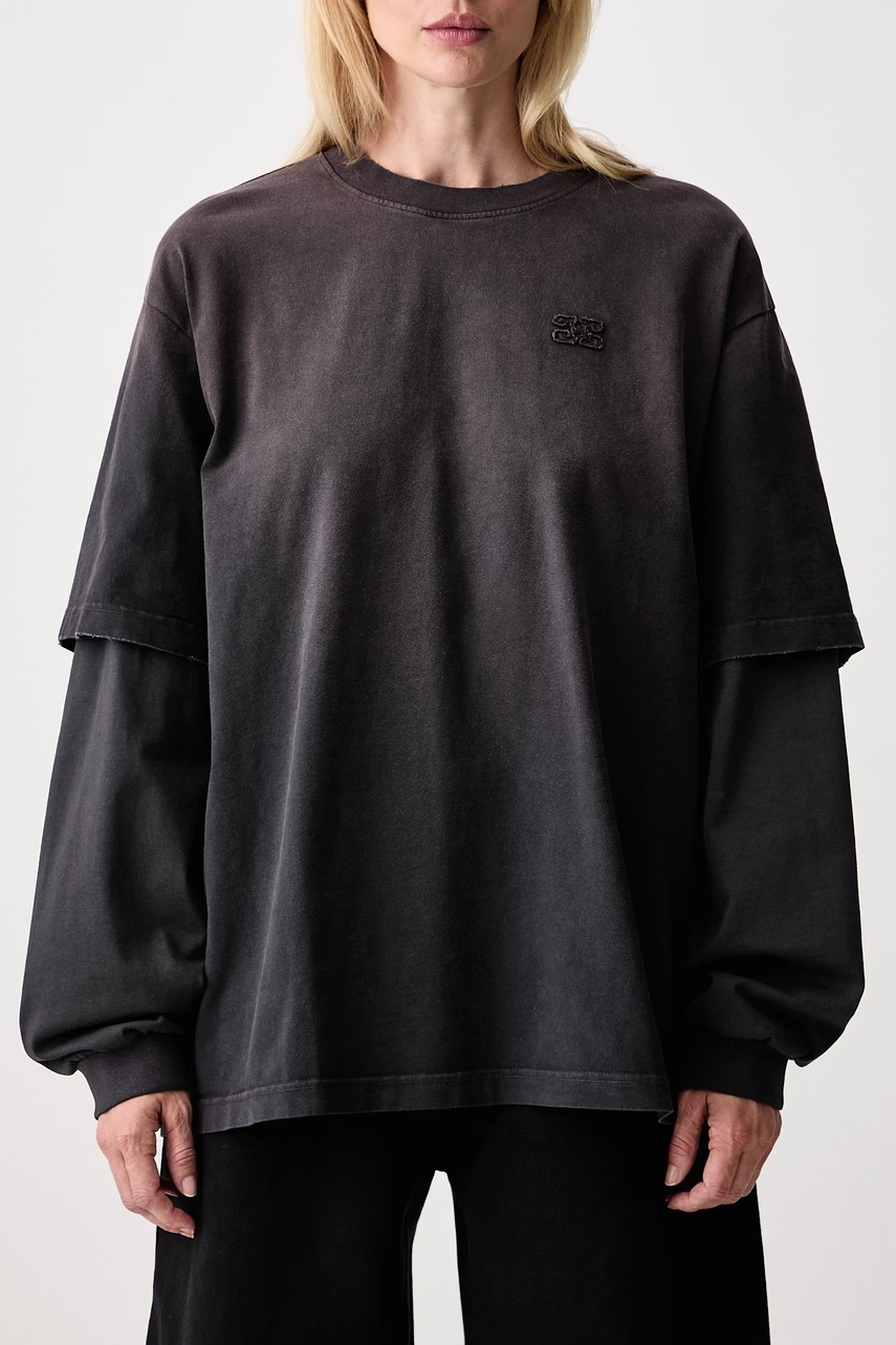 GANNI longsleeve damski bawełniany (zdjęcie 5)