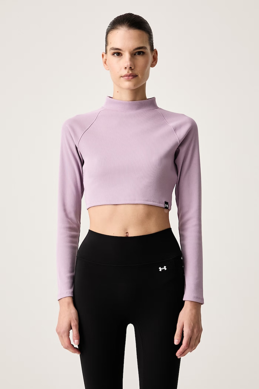 Under Armour  tričko s dlhým rukávom dámske s bavlnou RIV RIB MOCK