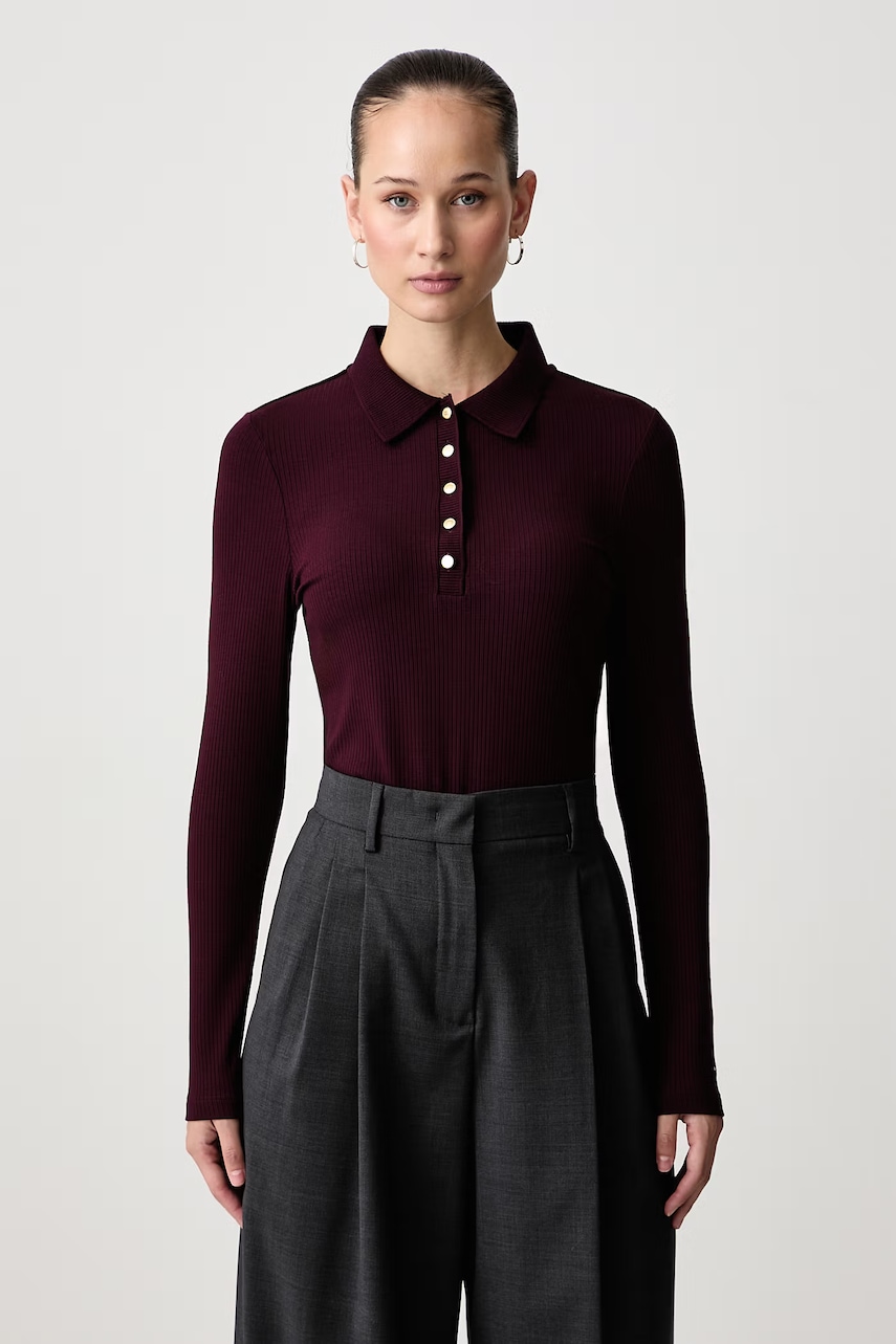 Tommy Hilfiger majica dugih rukava ženska s viskozom