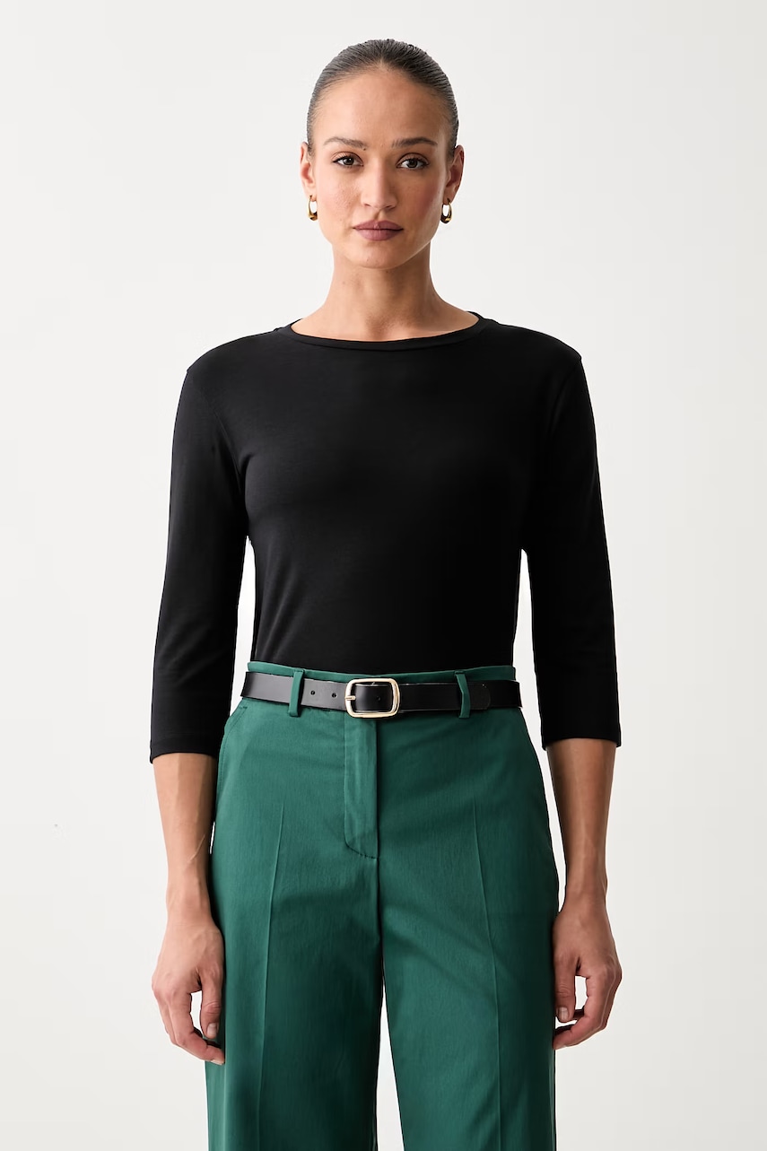 Weekend Max Mara longsleeve damski bawełniany z elastanem WKDMULTIA