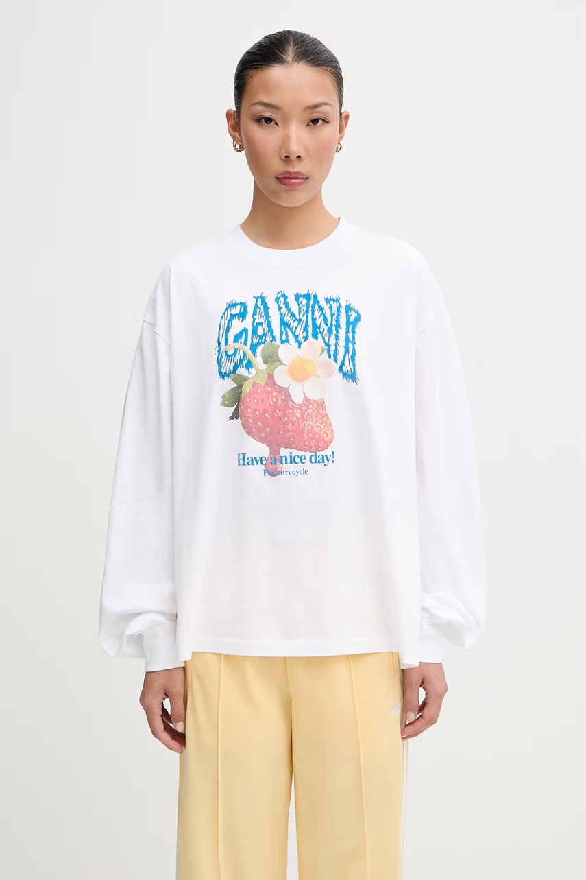 GANNI longsleeve de damă din bumbac