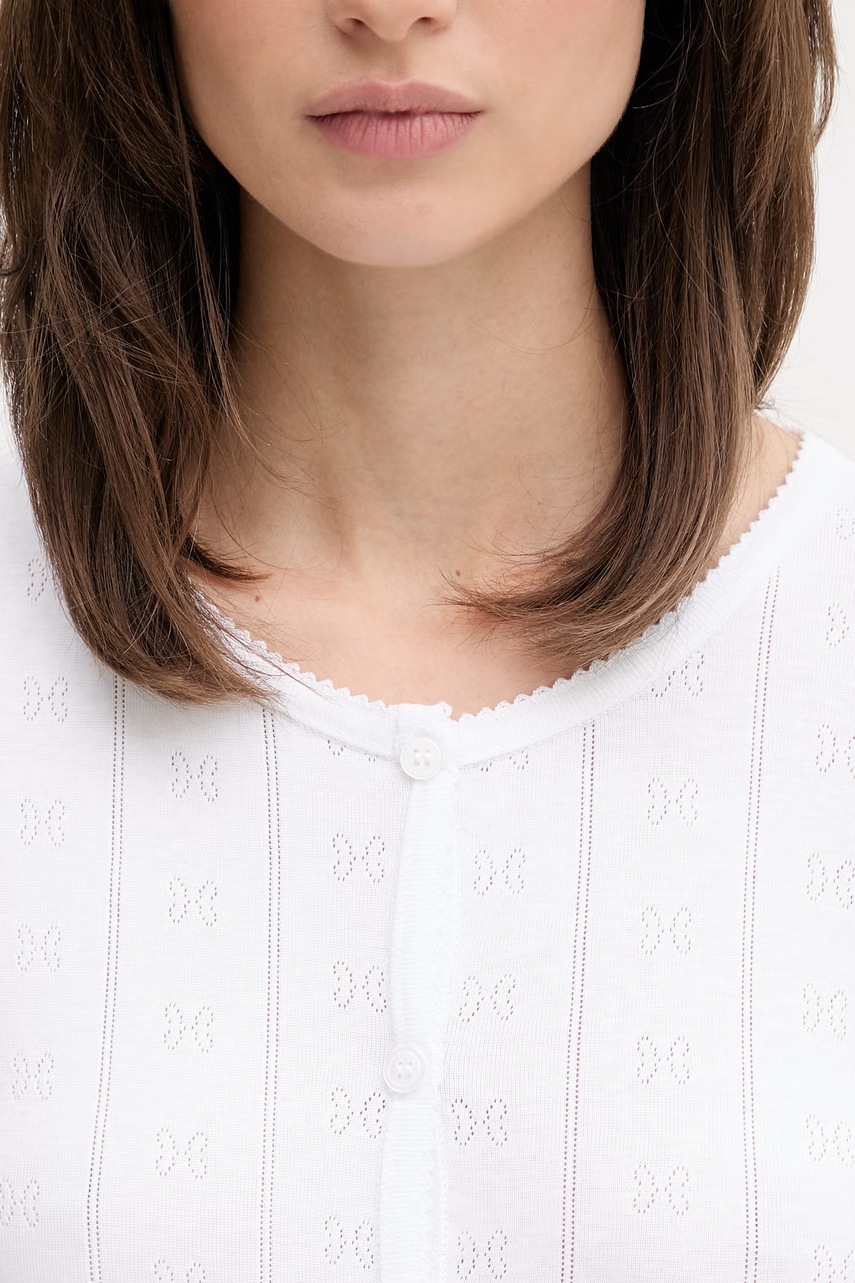 GANNI  longsleeve damski bawełniany (zdjęcie 4)