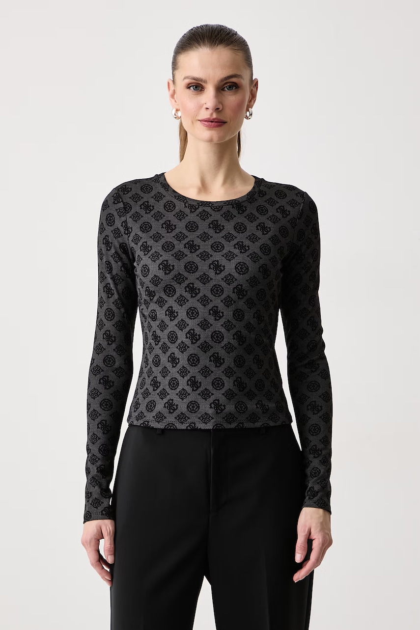 Guess  longsleeve pentru femei cu vâscoză FAUSTA