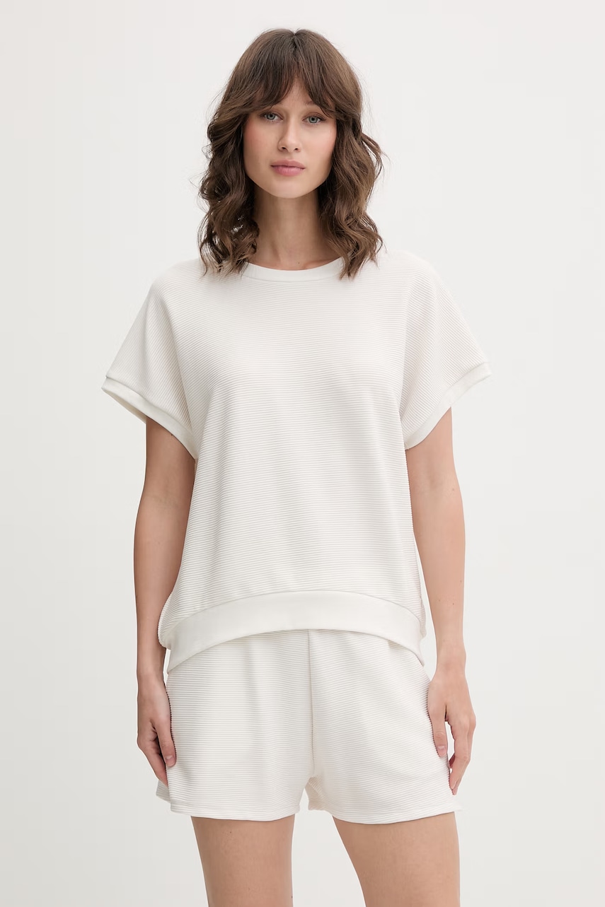 BOSS T-shirt lounge γυναικείο με lyocell BB TEXTURE_Top