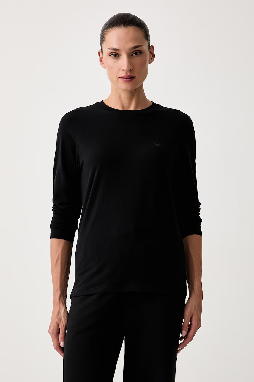 Emporio Armani Underwear longsleeve lounge pentru femei din bumbac cu elastan